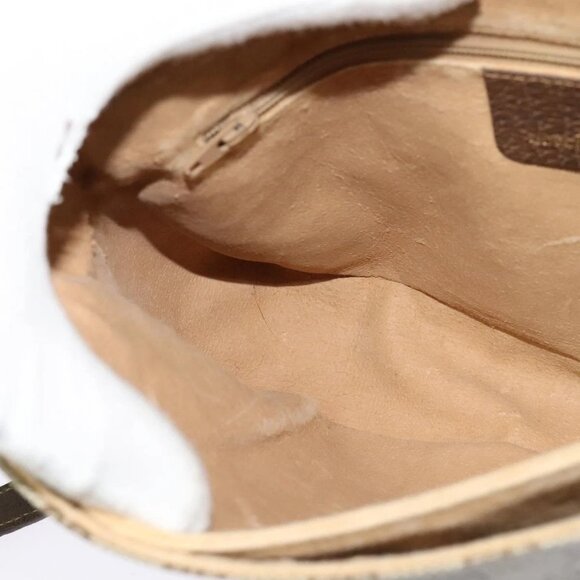 GUCCI GG Supreme Web Sherry Line Bag PVC Beige Gold 904 02 084 Auth 122223 - Picture 11 of 16